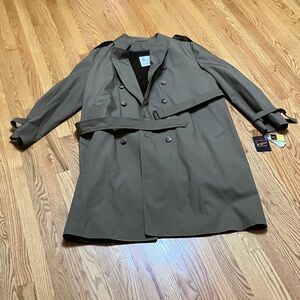 Vintage London Fog Men's Trench Coat Hopkins Size 46 Long. New With Tags